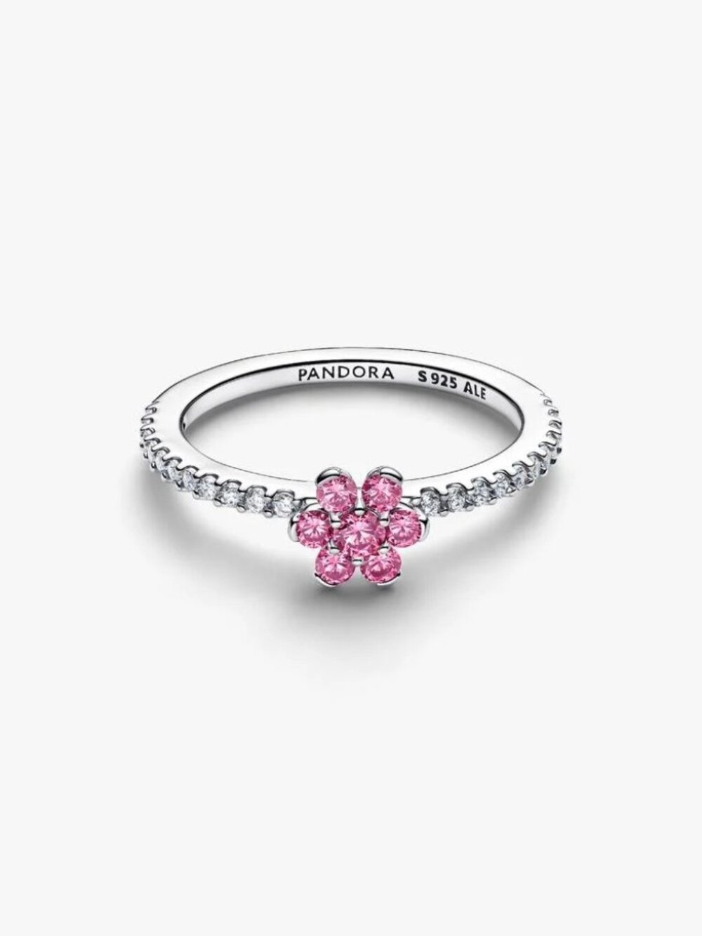 Pandora Sparkling Pink Flower Ring